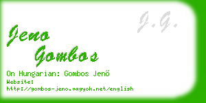 jeno gombos business card
